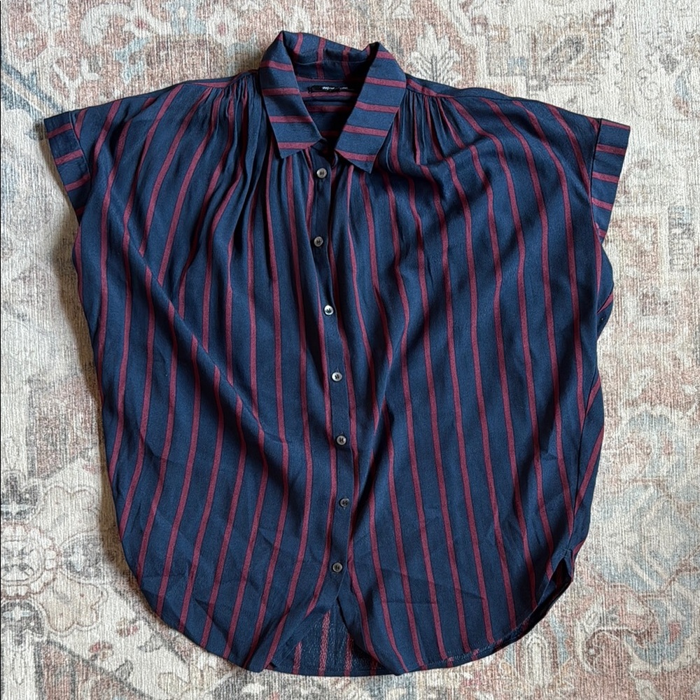 Madewell Striped Button-Up courier Blouse
